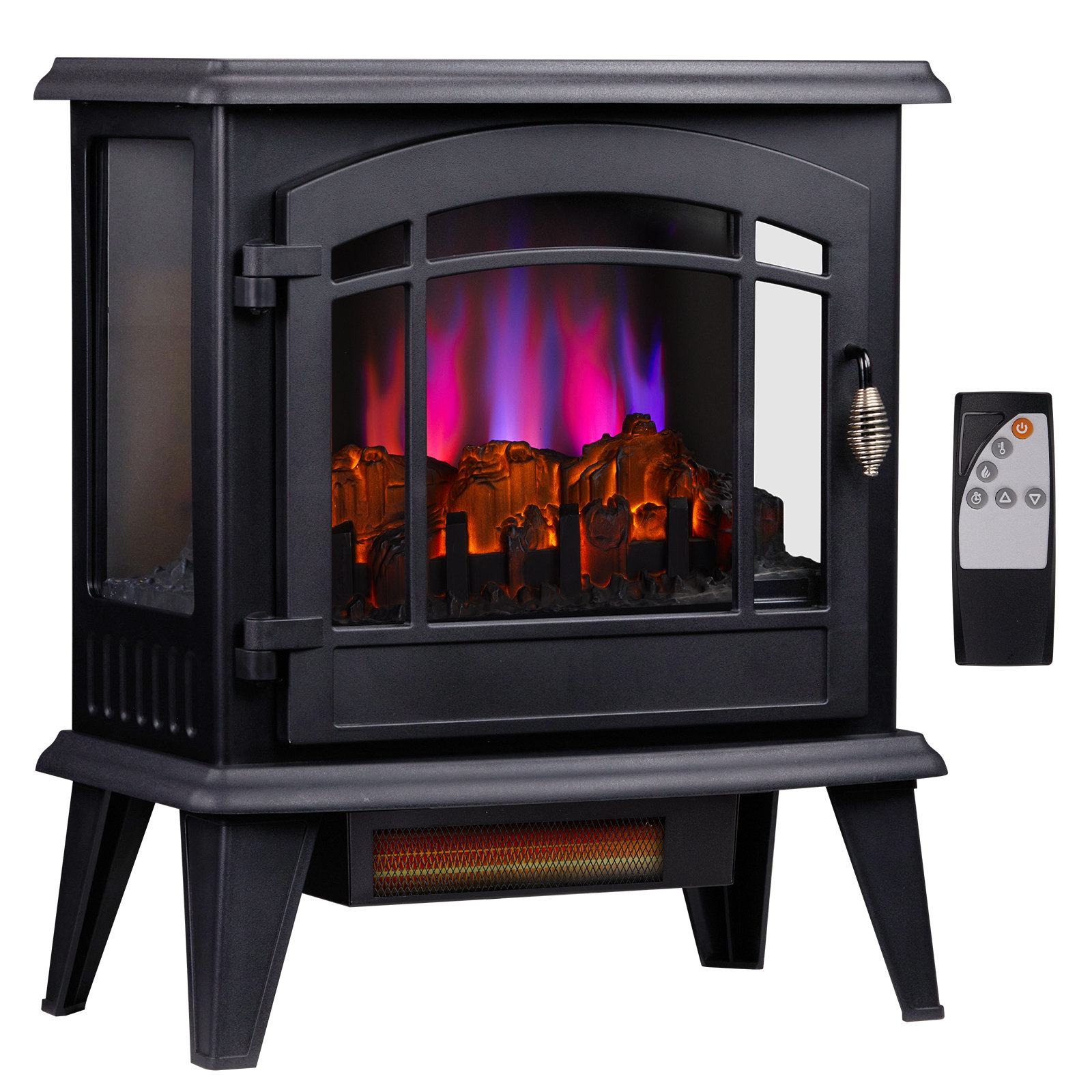 Red Barrel Studio® 1400-Watt 20" Electric Fireplace Stove Freestanding